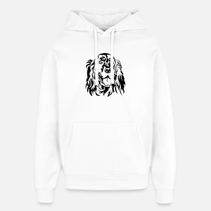Englischer Setter Kopf - Oversized Unisex Hoodie von Stanley/Stella - Weiß