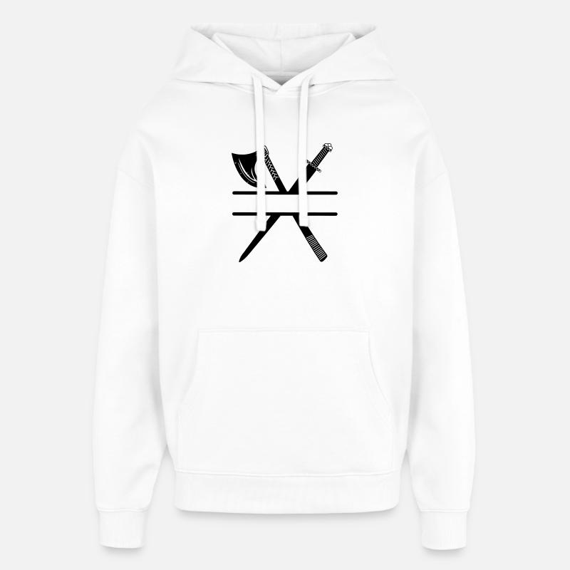 Épée de hache viking - Sweat à capuche unisexe Stanley/Stella Oversized - blanc