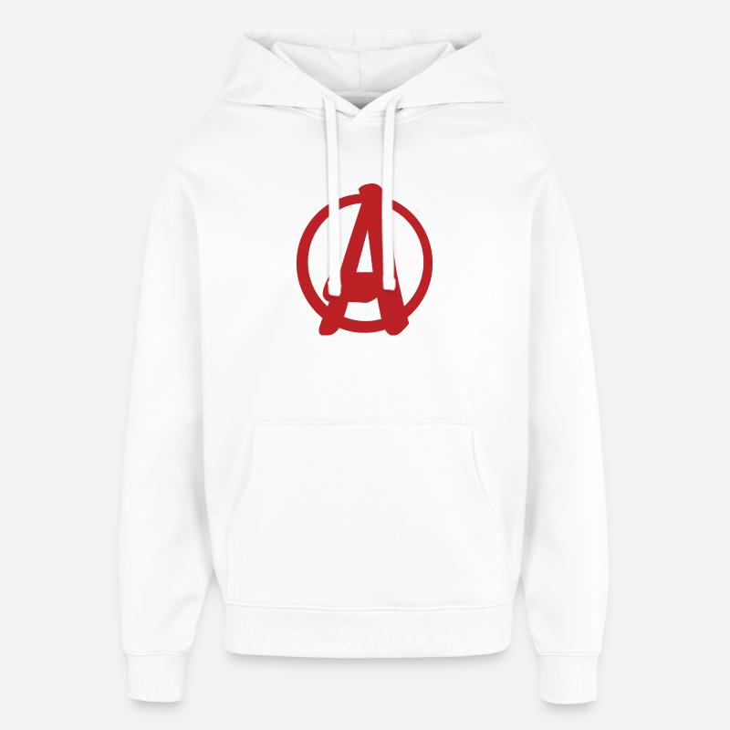 Cool simple Un logo - Sweat à capuche unisexe Stanley/Stella Oversized - blanc