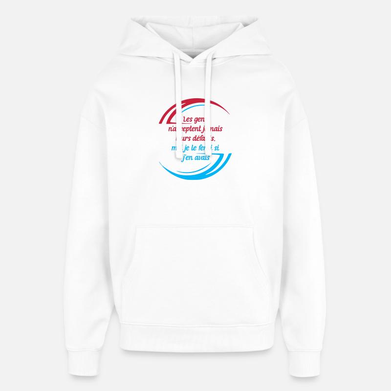 Les défauts des gens - Sweat à capuche unisexe Stanley/Stella Oversized - blanc