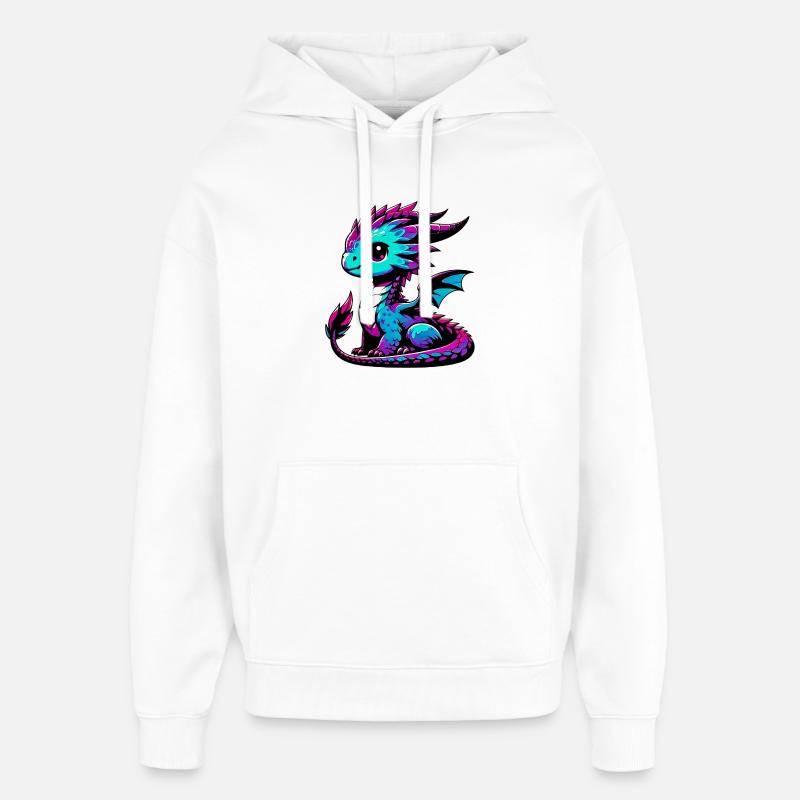 Drache - Oversized Unisex Hoodie von Stanley/Stella - Weiß