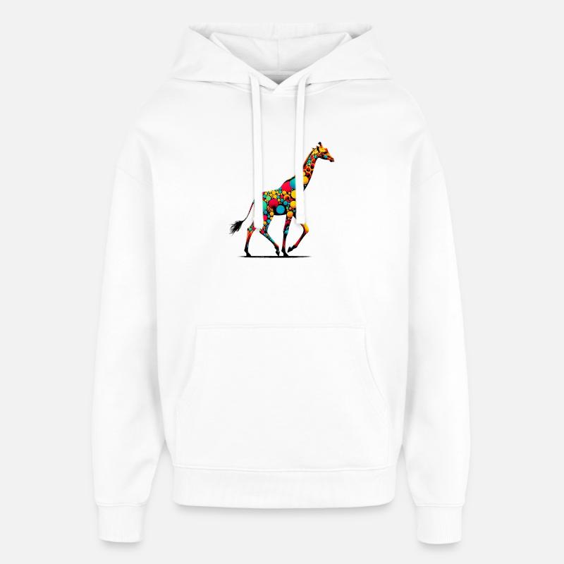 Girafe - Sweat à capuche unisexe Stanley/Stella Oversized - blanc