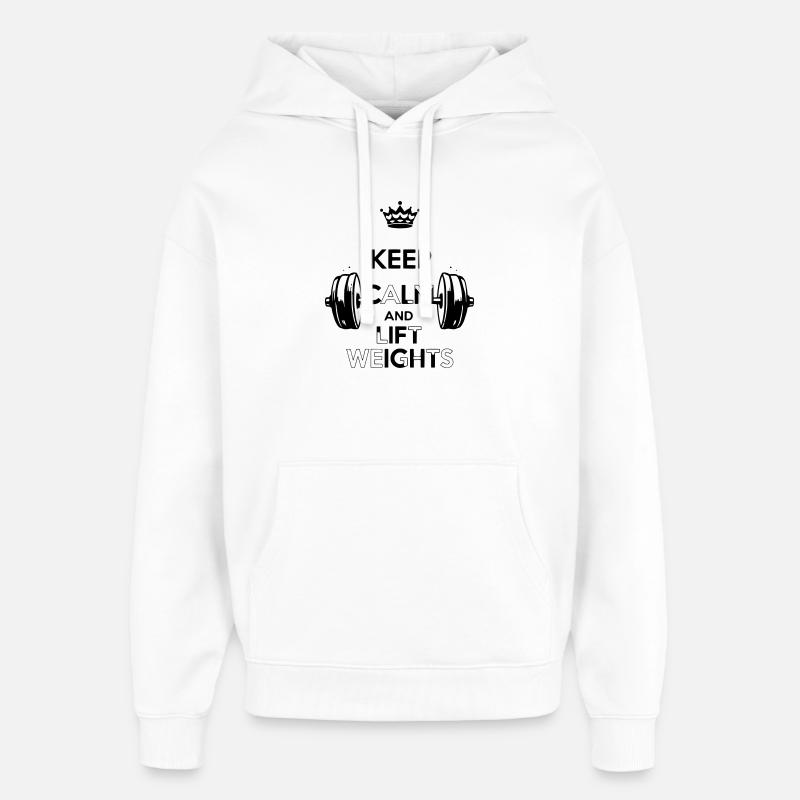Keep Calm - Oversized Unisex Hoodie by Stanley/Stella - white