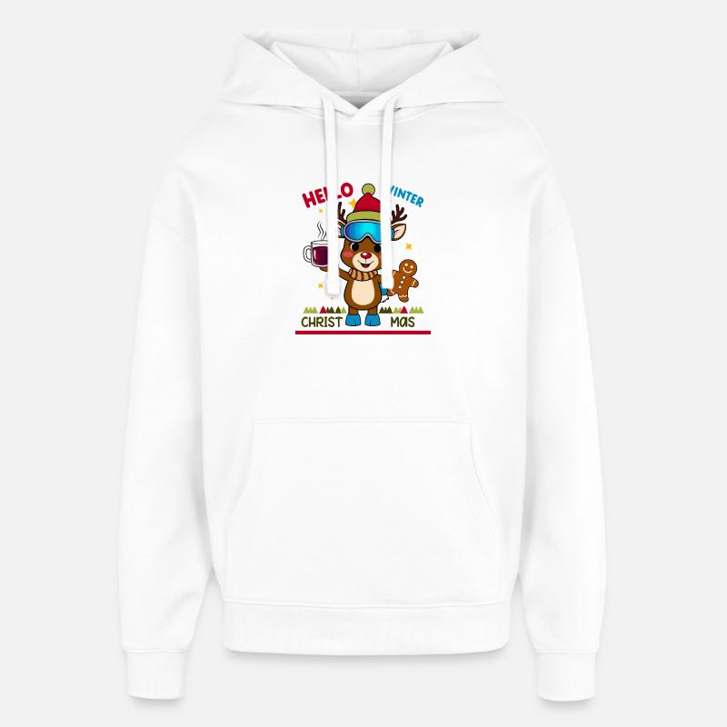 Renne mignon - Sweat à capuche unisexe Stanley/Stella Oversized - blanc