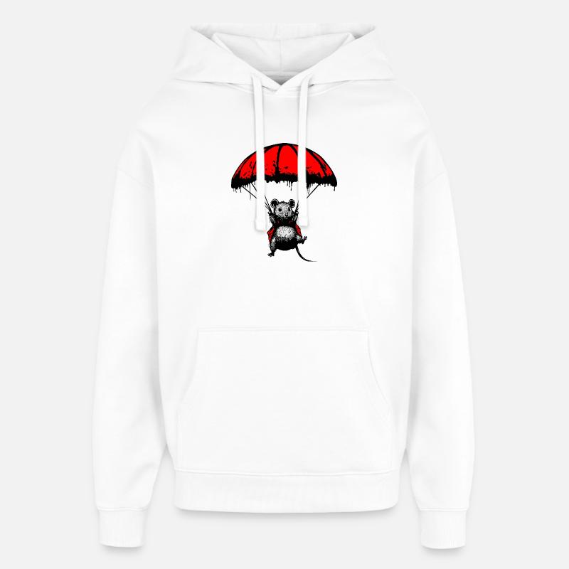 Conseil d’adrénaline : L’appel de l’aventure - Sweat à capuche unisexe Stanley/Stella Oversized - blanc