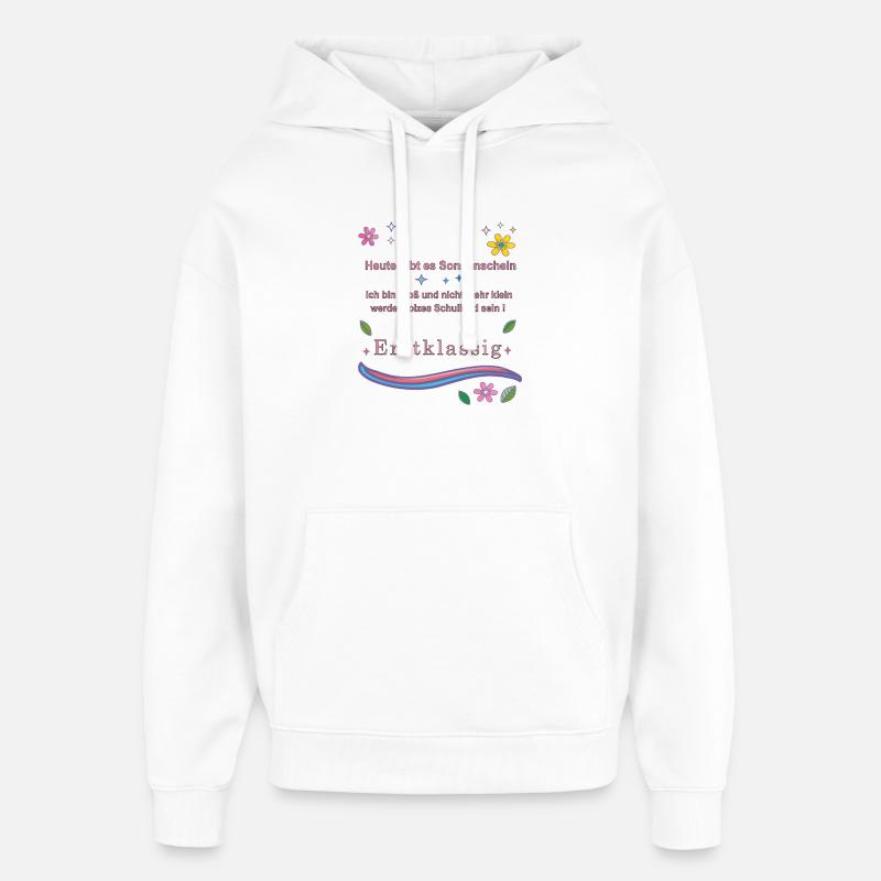 Écolier Première Classe - Sweat à capuche unisexe Stanley/Stella Oversized - blanc