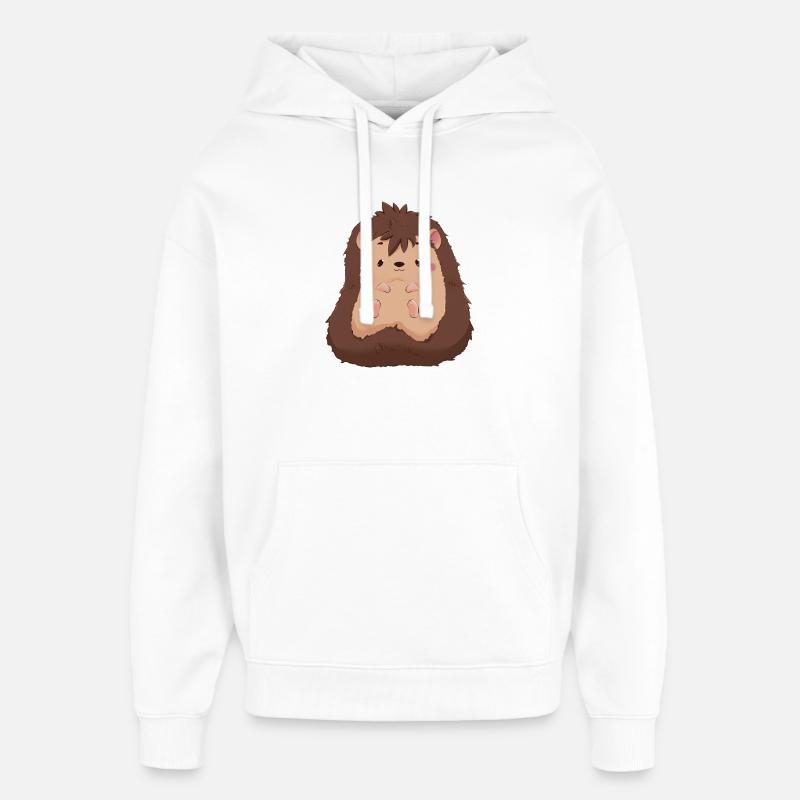 Hérisson - Sweat à capuche unisexe Stanley/Stella Oversized - blanc