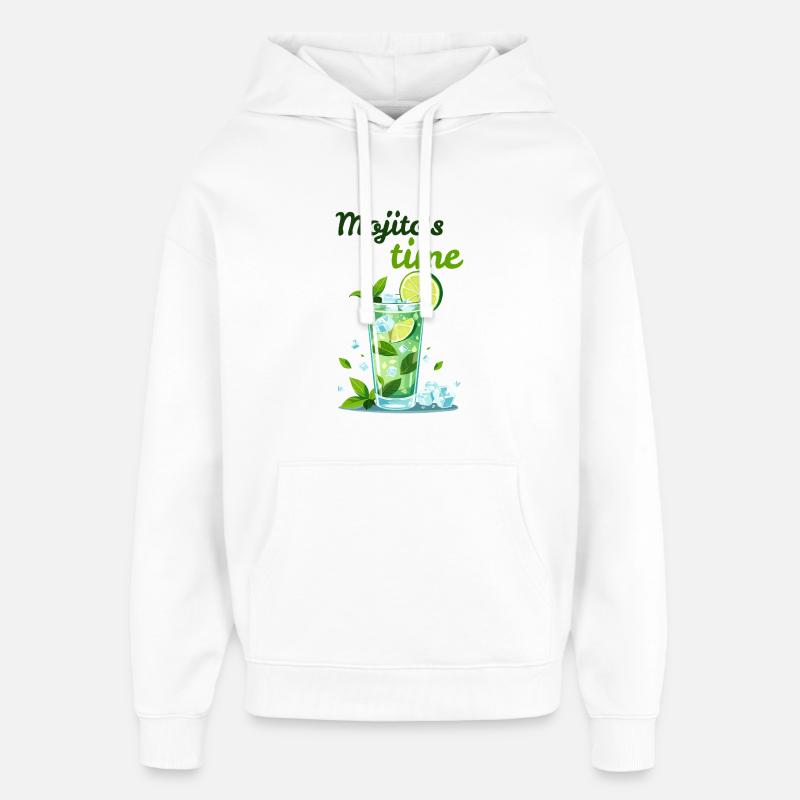 Cocktail mojito par Helfspawn - Sweat à capuche unisexe Stanley/Stella Oversized - blanc