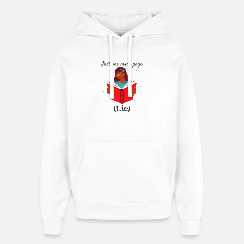 Perdu dans un livre - Sweat à capuche unisexe Stanley/Stella Oversized - blanc