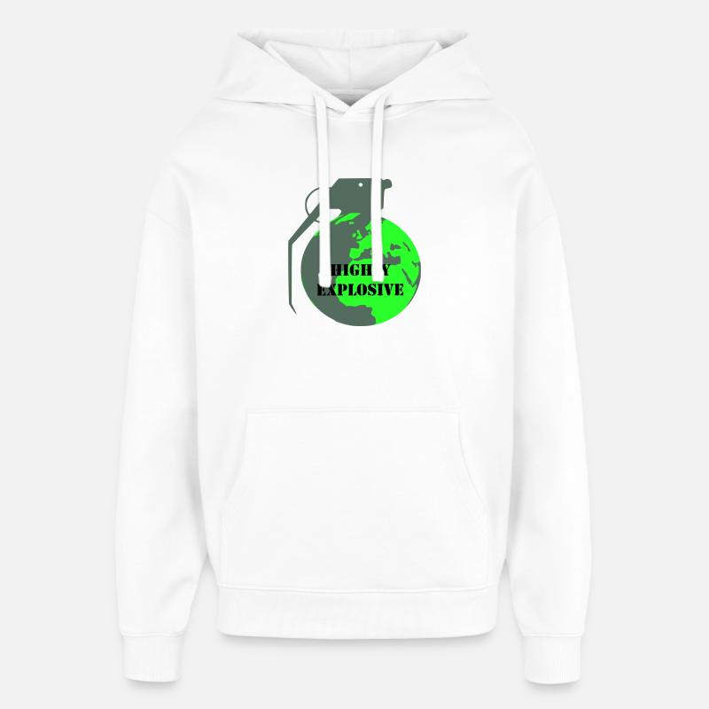 Terre explosive  - Sweat à capuche unisexe Stanley/Stella Oversized - blanc
