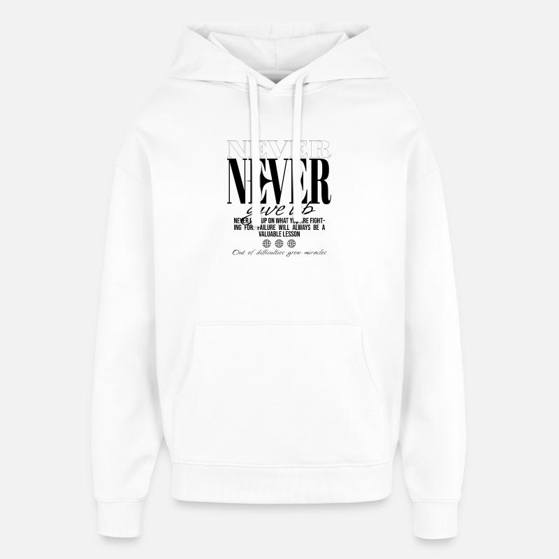 Ne cesse jamais de découvrir - Sweat à capuche unisexe Stanley/Stella Oversized - blanc