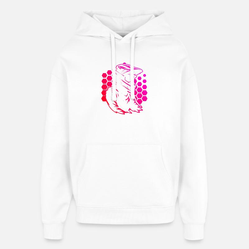 Message clair du motocross - Sweat à capuche unisexe Stanley/Stella Oversized - blanc