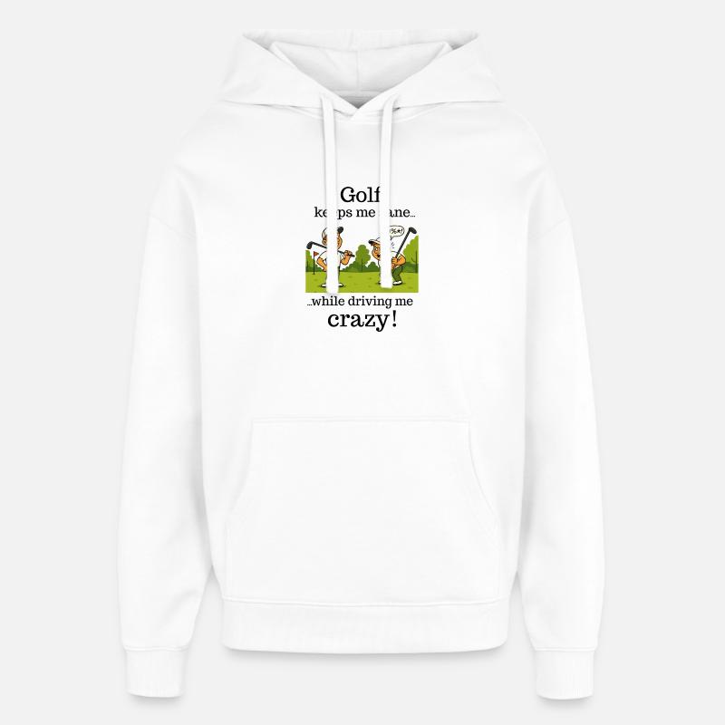 Golf – hält mich geistig gesund - Oversized Unisex Hoodie von Stanley/Stella - Weiß