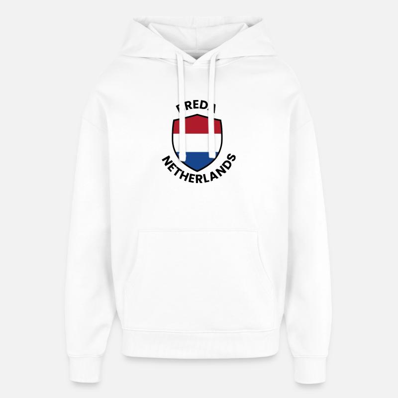 Bouclier de Breda, Pays-Bas - Sweat à capuche unisexe Stanley/Stella Oversized - blanc