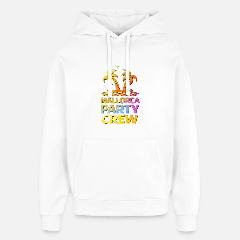 Mallorca Party Crew - Sweat à capuche unisexe Stanley/Stella Oversized - blanc