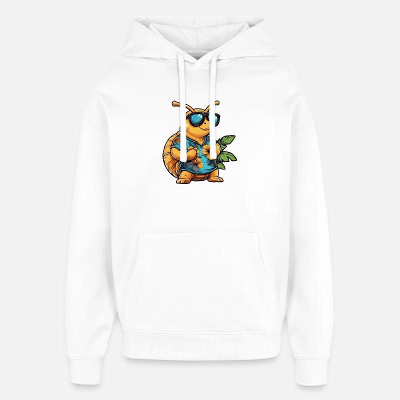 Vacances de la bande dessinée Snail - Sweat à capuche unisexe Stanley/Stella Oversized - blanc