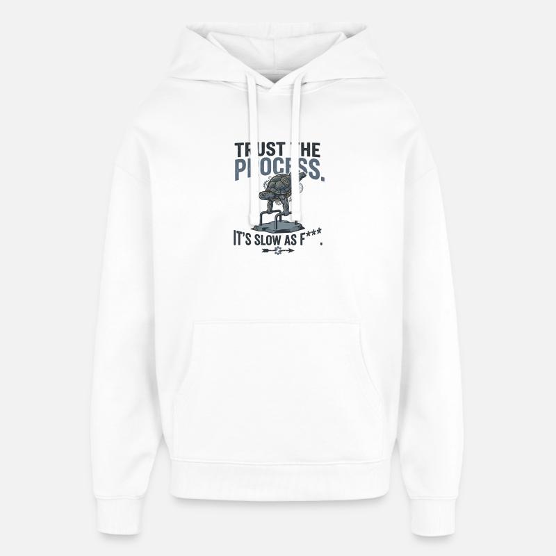 Calisthenics Turtle - Oversized Unisex Hoodie by Stanley/Stella - white