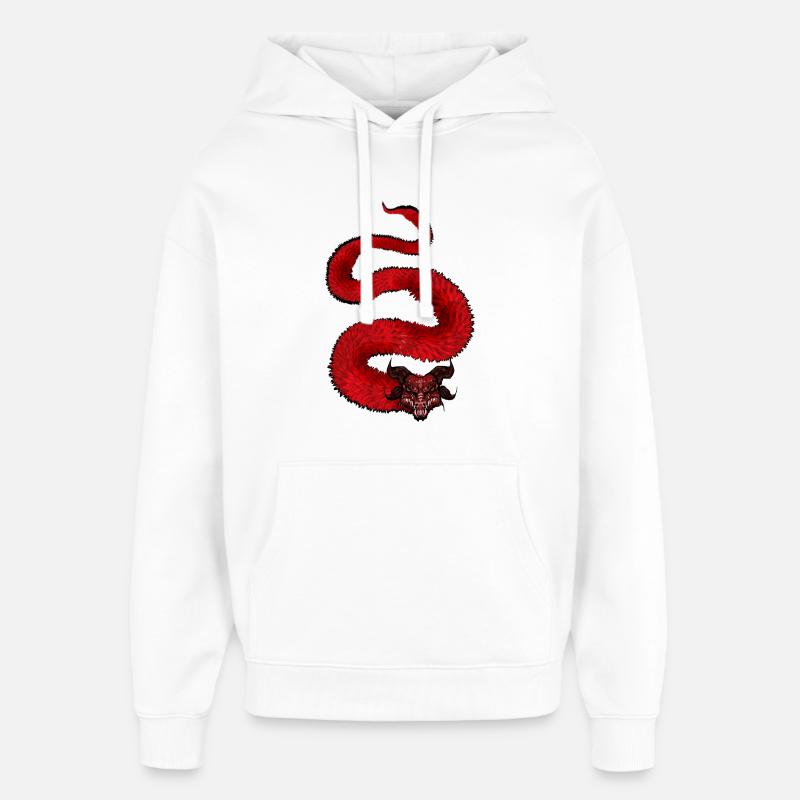dragon - Sweat à capuche unisexe Stanley/Stella Oversized - blanc