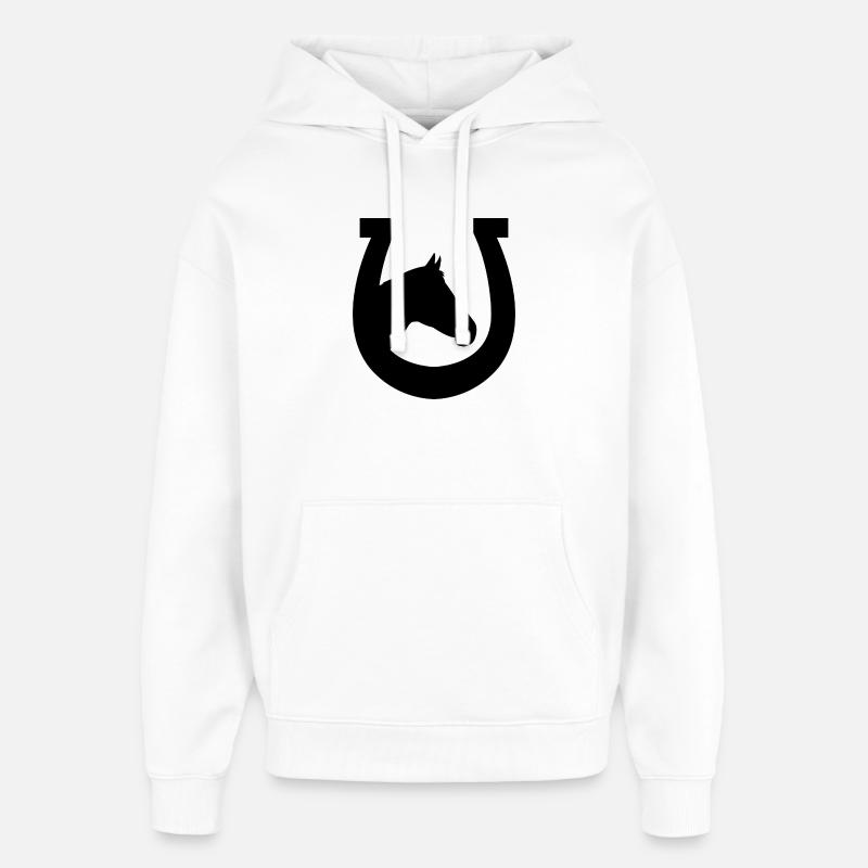 horseshoe - Oversized Unisex Hoodie by Stanley/Stella - white