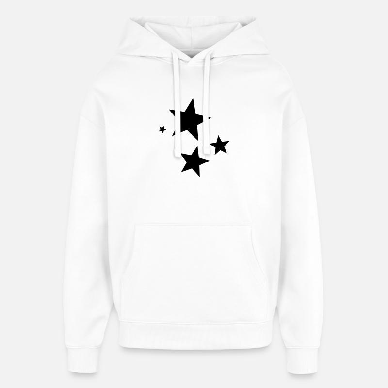 Star points - Oversized Unisex Hoodie by Stanley/Stella - white