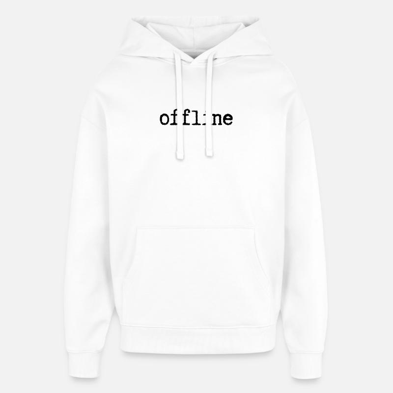 offline - Oversized Unisex Hoodie von Stanley/Stella - Weiß