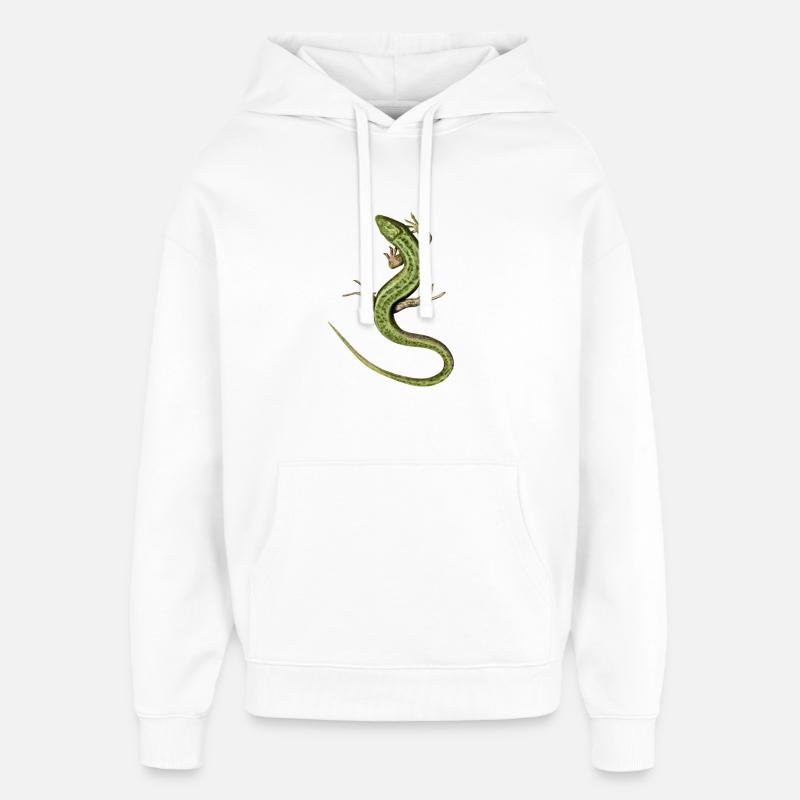 Lizard - Sweat à capuche unisexe Stanley/Stella Oversized - blanc