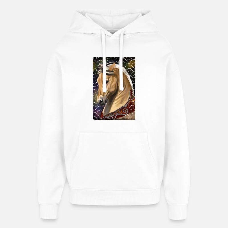 poster fjord - Sweat à capuche unisexe Stanley/Stella Oversized - blanc