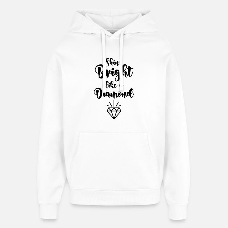 Brille comme un diamant - Sweat à capuche unisexe Stanley/Stella Oversized - blanc