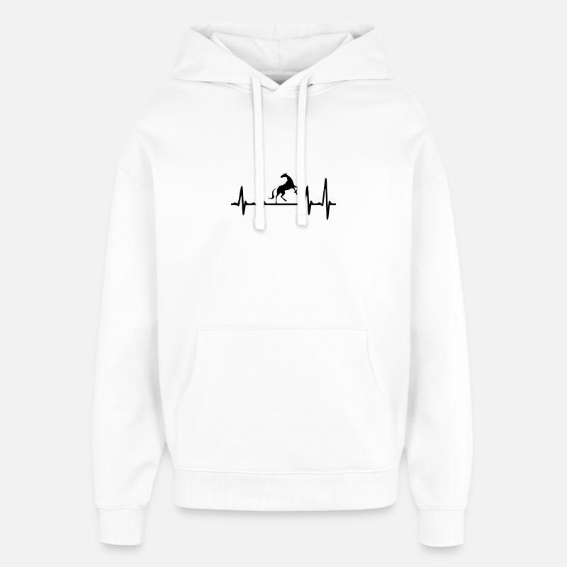 Stroke Cheval - Sweat à capuche unisexe Stanley/Stella Oversized - blanc