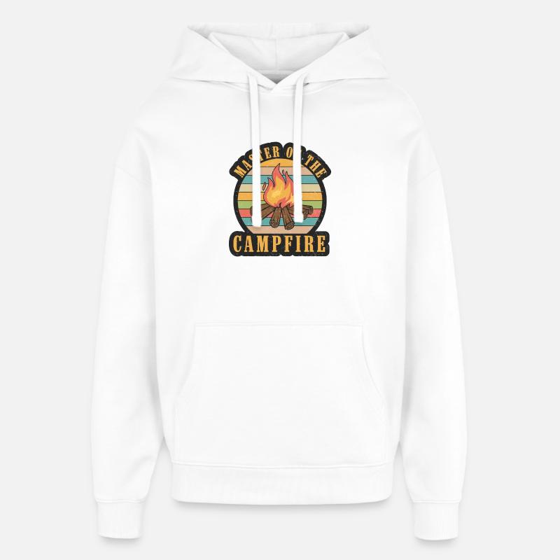 Maître du feu de camp - Sweat à capuche unisexe Stanley/Stella Oversized - blanc