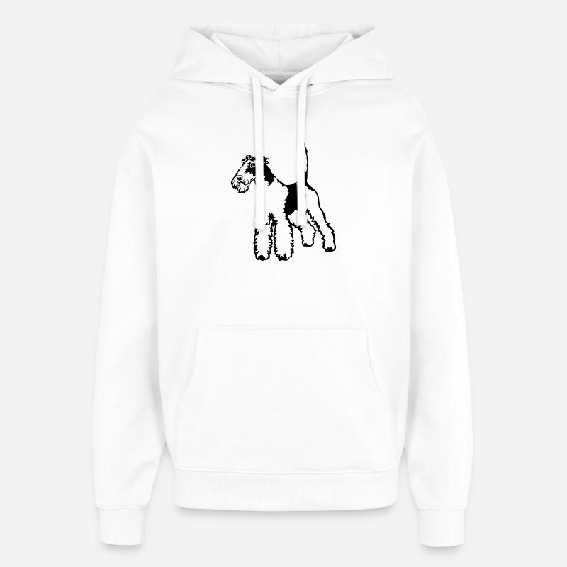 Foxterrier - Oversized Unisex Hoodie von Stanley/Stella - Weiß