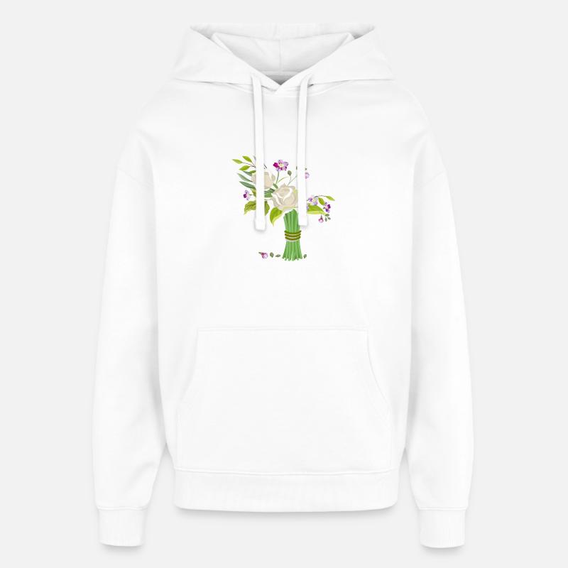 Bouquet - Sweat à capuche unisexe Stanley/Stella Oversized - blanc