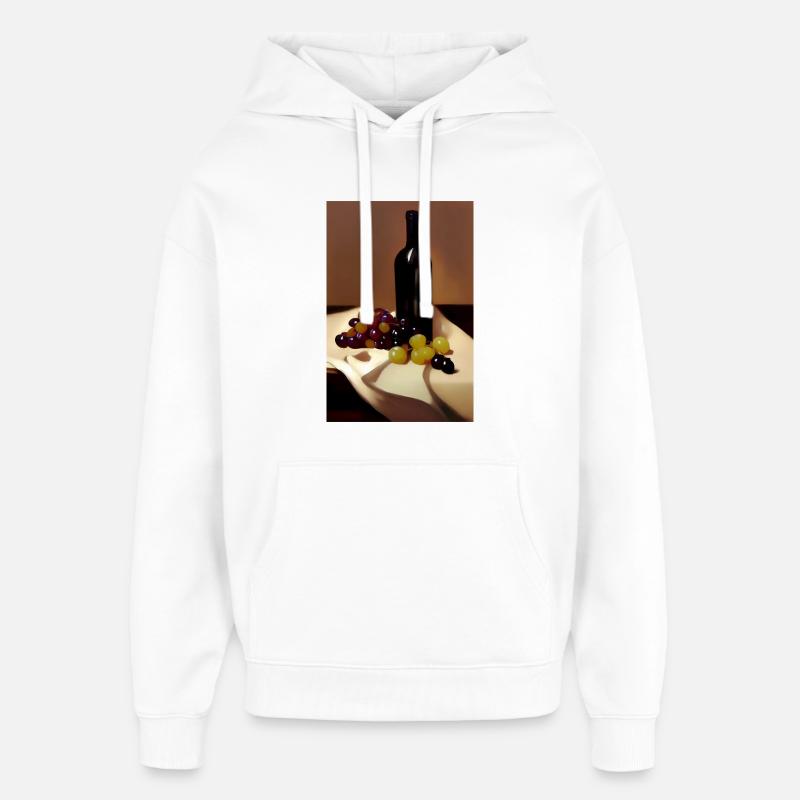 Wein Trinker - Oversized Unisex Hoodie von Stanley/Stella - Weiß