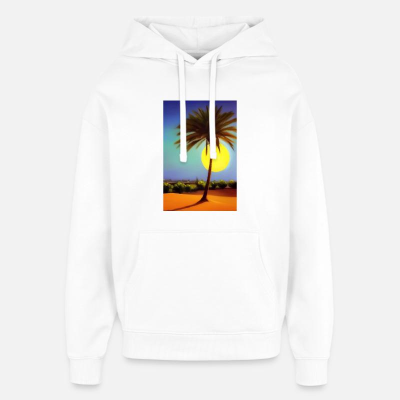 Désert d’Arabie - Sweat à capuche unisexe Stanley/Stella Oversized - blanc