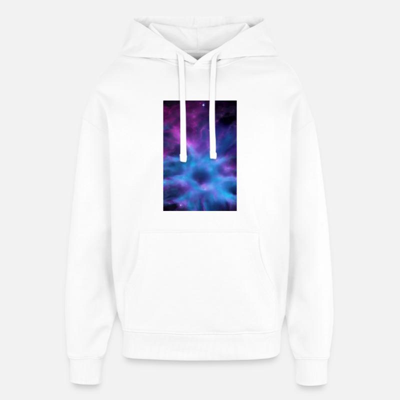 Image de la galaxie - Sweat à capuche unisexe Stanley/Stella Oversized - blanc
