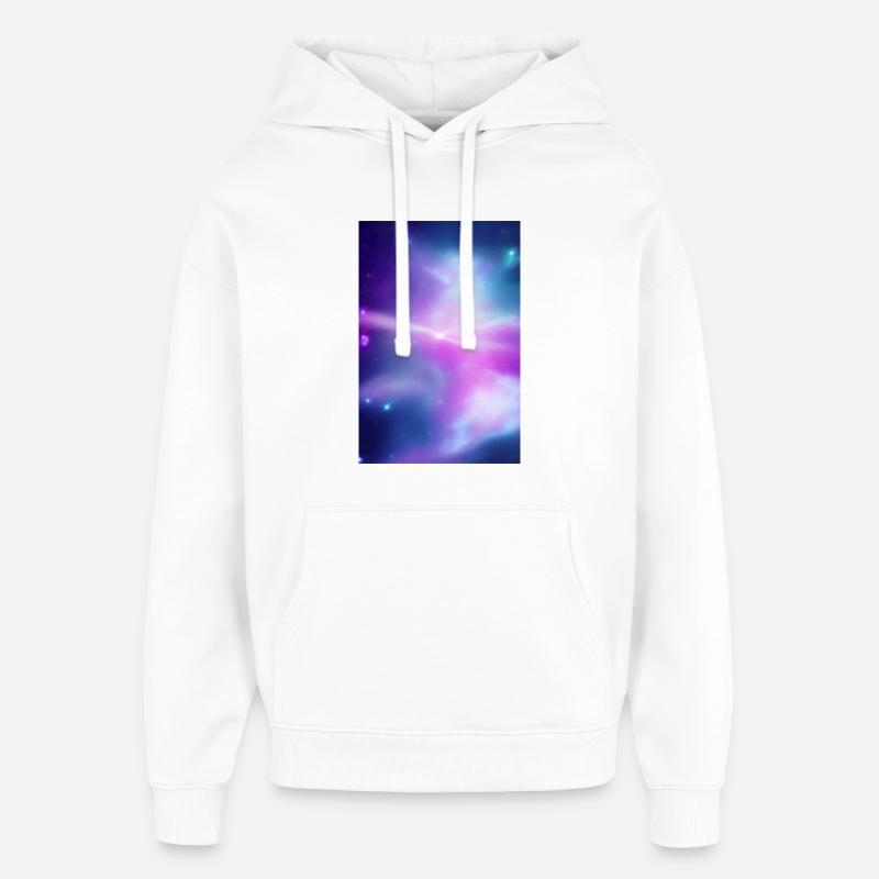 Image de la galaxie - Sweat à capuche unisexe Stanley/Stella Oversized - blanc