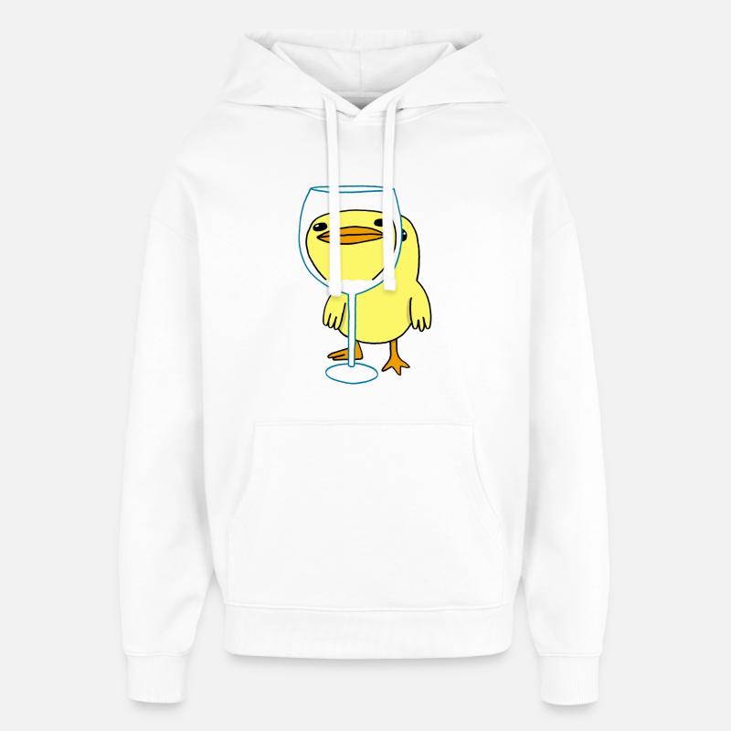 Poussin kawaii - Sweat à capuche unisexe Stanley/Stella Oversized - blanc