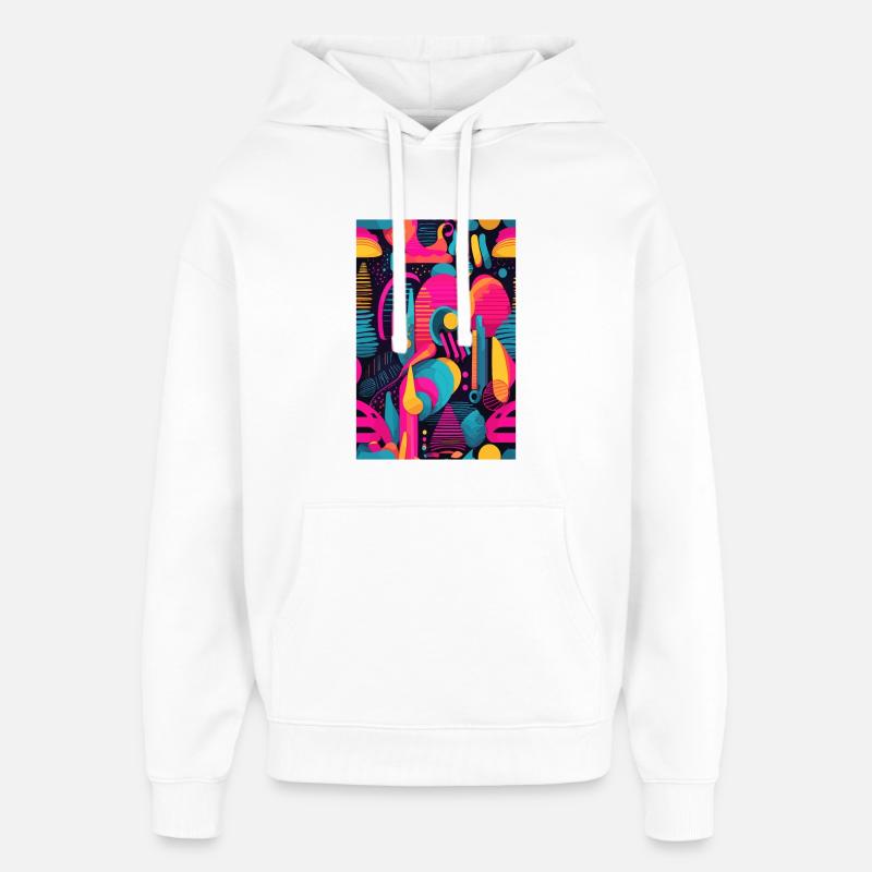Modern Abstract Pattern - Oversized Unisex Hoodie by Stanley/Stella - white