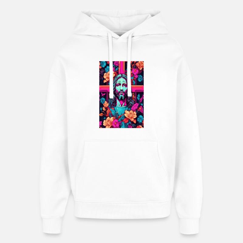 Mon Dieu - Sweat à capuche unisexe Stanley/Stella Oversized - blanc