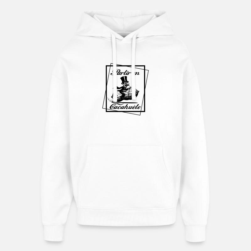 Partir en cacahuète - Sweat à capuche unisexe Stanley/Stella Oversized - blanc
