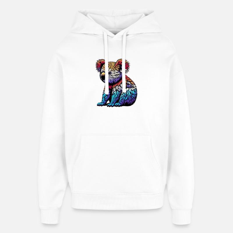 Koala - Sweat à capuche unisexe Stanley/Stella Oversized - blanc