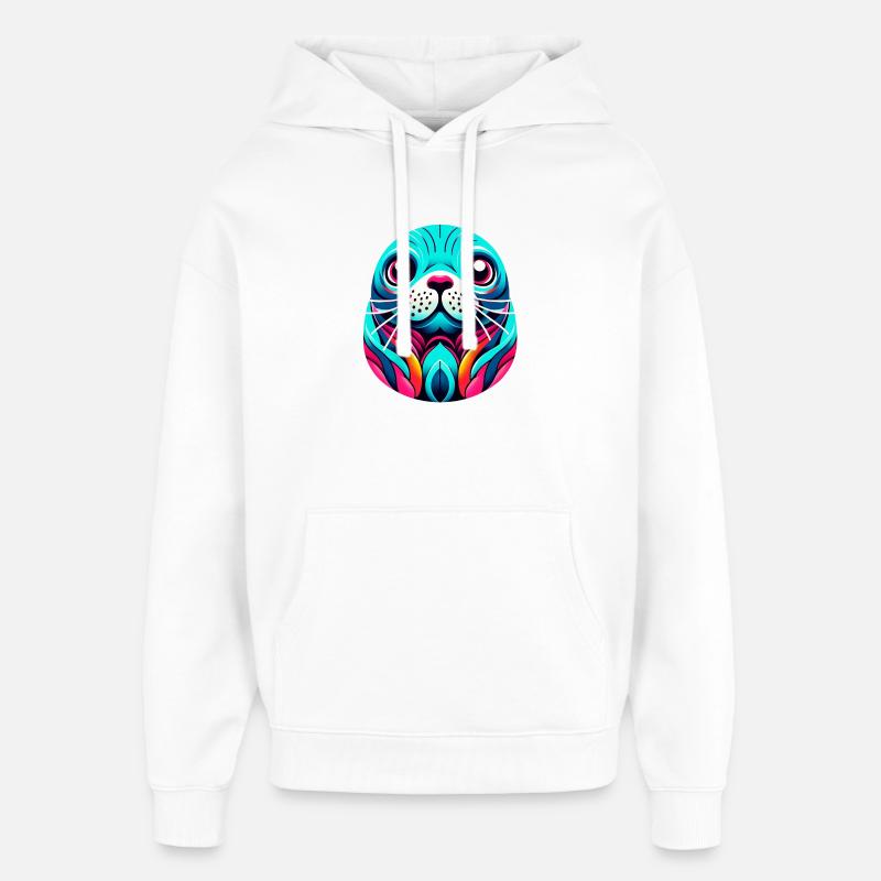 Phoque - Sweat à capuche unisexe Stanley/Stella Oversized - blanc