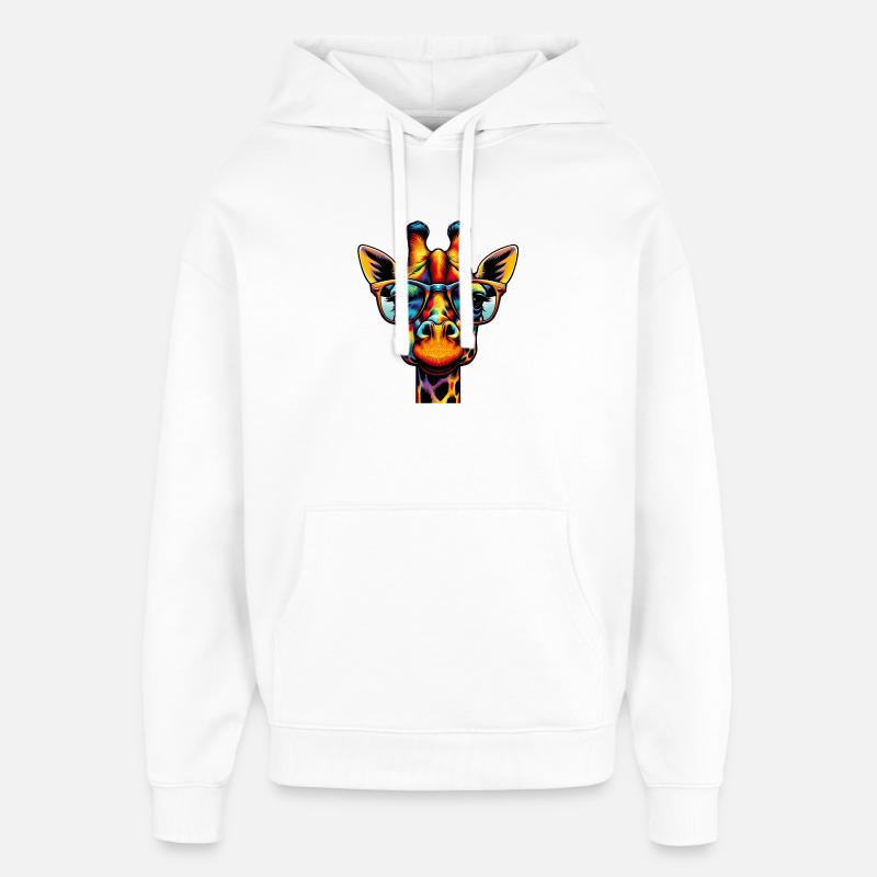 Girafe - Sweat à capuche unisexe Stanley/Stella Oversized - blanc