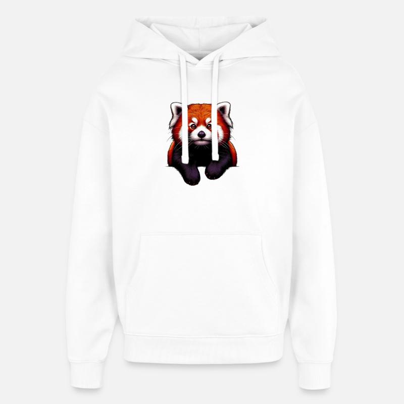 Petit panda - Sweat à capuche unisexe Stanley/Stella Oversized - blanc