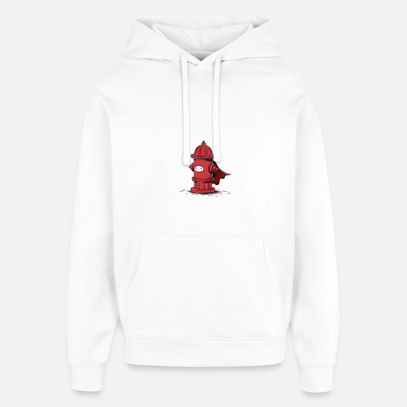 Hydrant Hero in Training - Oversized Unisex Hoodie by Stanley/Stella - white