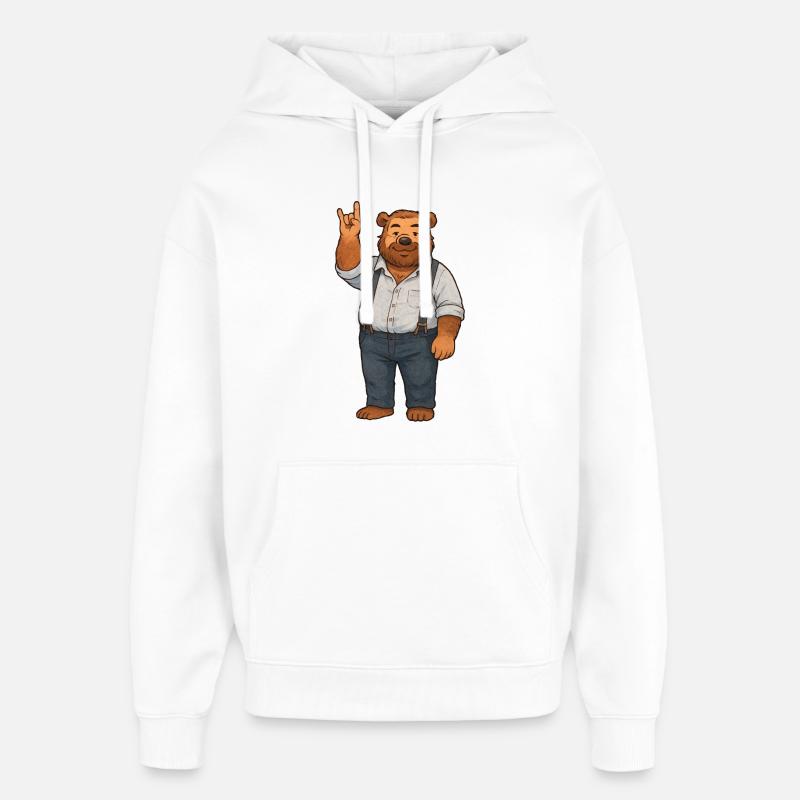 Rochers de Brummbär - Sweat à capuche unisexe Stanley/Stella Oversized - blanc