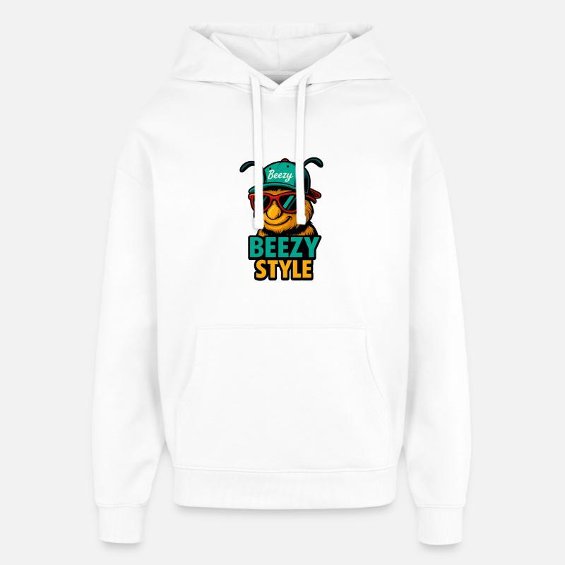 Beezy Style Biene Cap - Oversized Unisex Hoodie von Stanley/Stella - Weiß