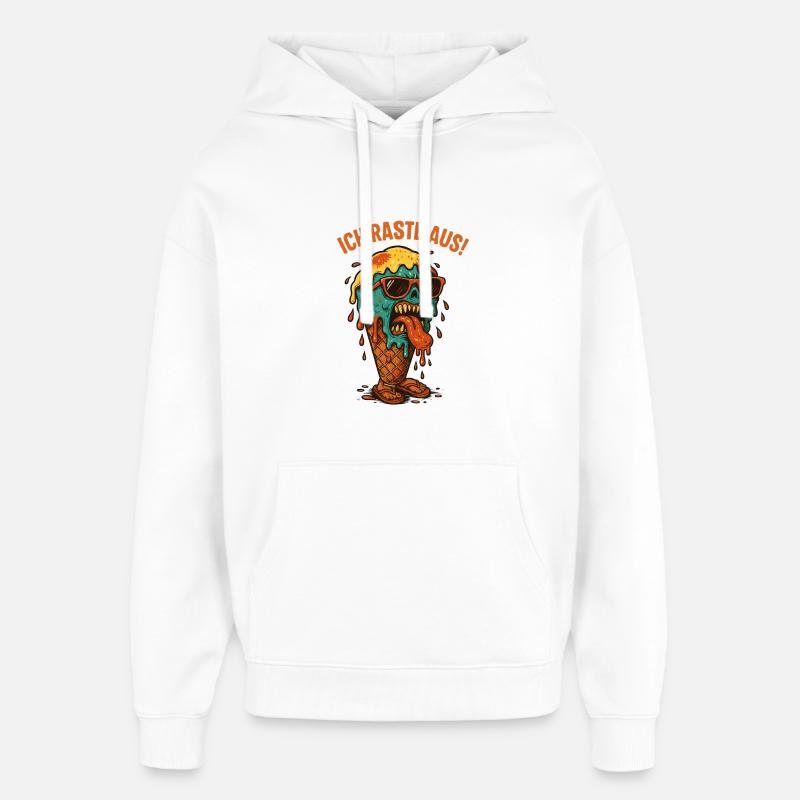Schmelzendes Eisgesicht - Oversized Unisex Hoodie von Stanley/Stella - Weiß