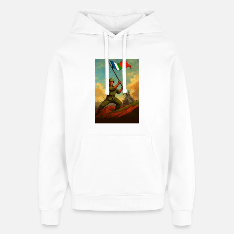 FIRST GENERATION MOLUCCANS - Oversized Unisex Hoodie by Stanley/Stella - white