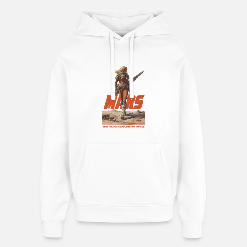 Mars Exploration - Oversized Unisex Hoodie von Stanley/Stella - Weiß